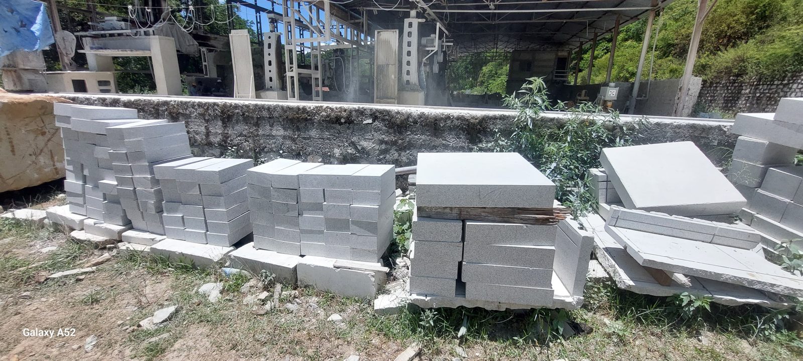 Cut pieces stacked for dispatch